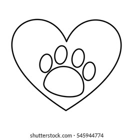 mascot footprint isolated icon vector illustration design