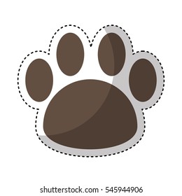mascot footprint isolated icon vector illustration design