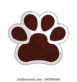 mascot footprint isolated icon vector illustration design
