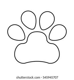 mascot footprint isolated icon vector illustration design