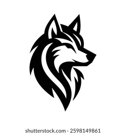 mascot Fox Logo Template, Head fox howling  vector design