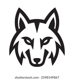 mascot Fox Logo Template, Head fox howling  vector design