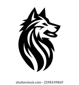 mascot Fox Logo Template, Head fox howling  vector design