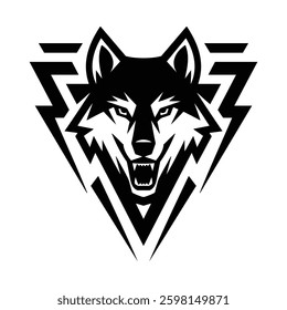 mascot Fox Logo Template, Head fox howling  vector design