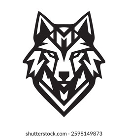 mascot Fox Logo Template, Head fox howling  vector design