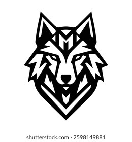 mascot Fox Logo Template, Head fox howling  vector design