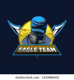 mascot gaming esport logo concept 