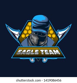 mascot gaming esport logo concept 