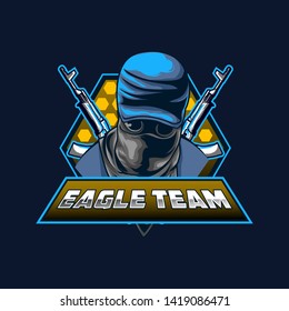 mascot gaming esport logo concept 
