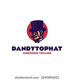 Mascot Gentleman Logo Design 1