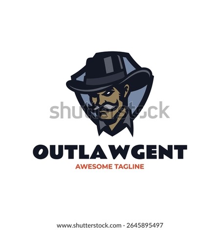 Mascot Gentleman Logo Design 2