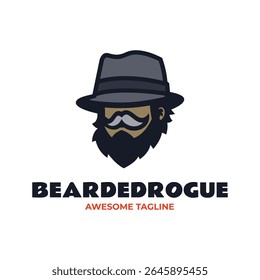 Mascot Gentleman Logo Design 3