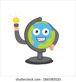 mascot globe finds ideas in flat design