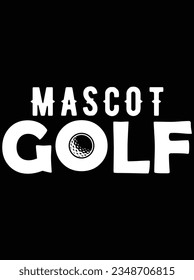 Mascot golf vector art design, eps file. design file for t-shirt. SVG, EPS cuttable design file