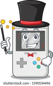 Mascot of handheld game Scroll performance as a Magician style
