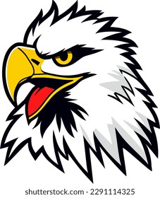 Mascot head of eagle vector clip art