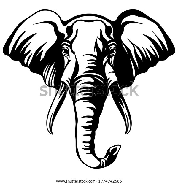 12,060 Elephant Head Silhouette Vector Images, Stock Photos & Vectors ...