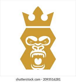 mascot head gorilla. head gorilla template design logo vector illustration