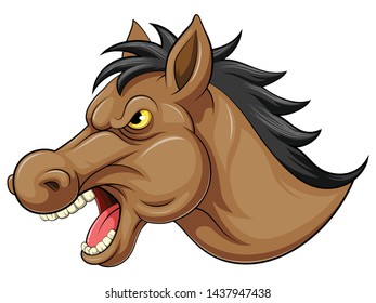 Mascot Head of an mustang