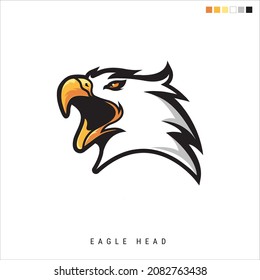 Mascot Head of an Open Beak Eagle Esports