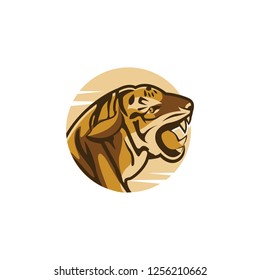 mascot head tiger - design vector