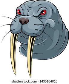 Mascot Head of an walrus