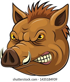 Mascot Head of an wild boar