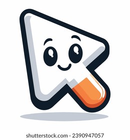 mascot icon, cartoon image of a cursor