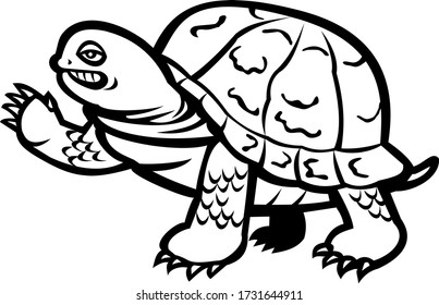 Mascot Icon Illustration Eastern Box Turtle Stock Vector (Royalty Free ...