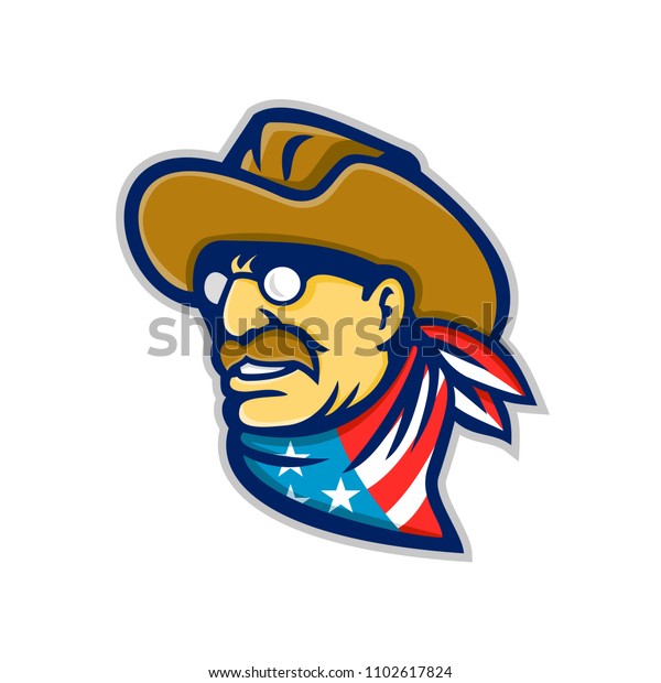 Mascot Icon Illustration Head American Statesman Stock Vector (Royalty ...