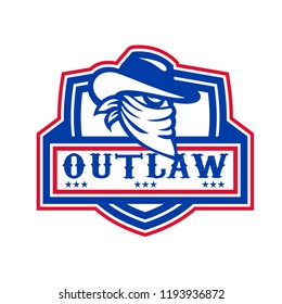 Mascot Icon Illustration Head Cowboy Outlaw Stock Vector (Royalty Free ...