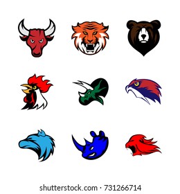 mascot icon set