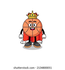 Mascot Illustration of basketball king , character design