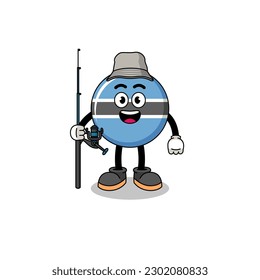 Mascot Illustration of botswana fisherman , character design