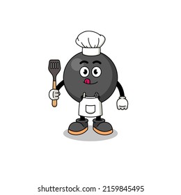 Mascot Illustration of bowling ball chef , character design