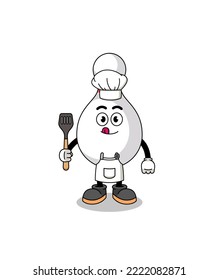 Mascot Illustration of bowling pin chef , character design