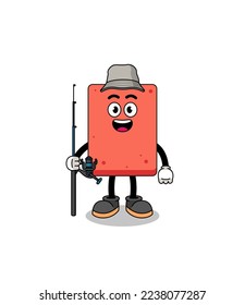 Mascot Illustration of brick fisherman , character design
