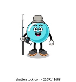 Mascot Illustration of bubble fisherman , character design
