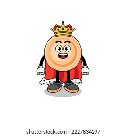 Mascot Illustration of button king , character design