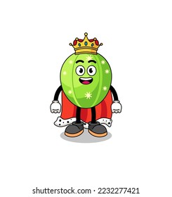 Mascot Illustration of cactus king , character design