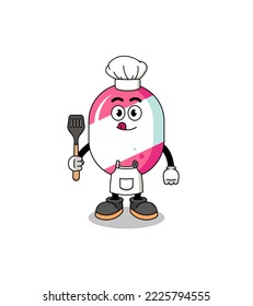 Mascot Illustration of candy chef , character design