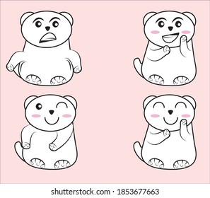 mascot illustration cat cute and funny expression