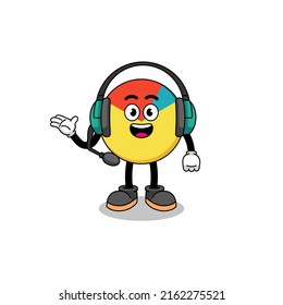 Mascot Illustration of chart as a customer services , character design