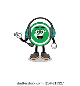 Mascot Illustration of check mark as a customer services , character design