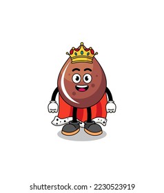 Mascot Illustration of chocolate drop king , character design