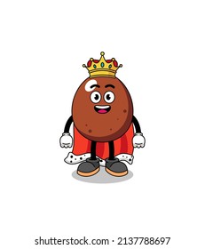 Mascot Illustration of chocolate egg king , character design