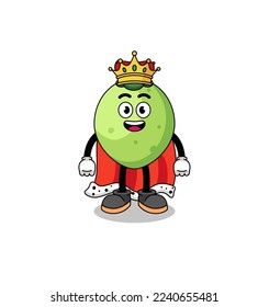Mascot Illustration of coconut king , character design