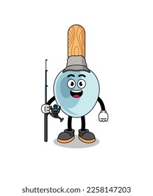 Mascot Illustration of cooking spoon fisherman , character design