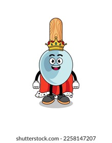 Mascot Illustration of cooking spoon king , character design