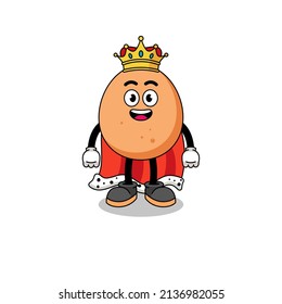 Mascot Illustration of egg king , character design